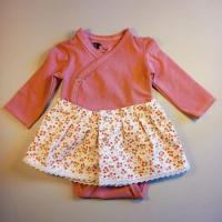 N pour Nature : Body bébé avec volant rose 1