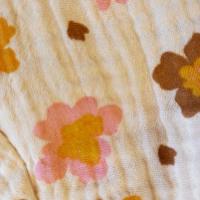 N pour Nature : Jupe bébé fleurie beige détail 1